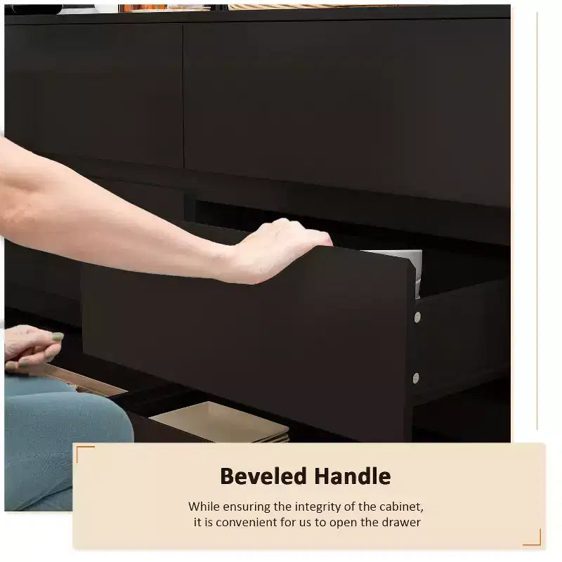 Credenza buffet girevole/estensibile intelligente con 6 cassetti, piano di lavoro estensibile, tappetino antiscivolo, tavolo da pranzo girevole, dispensa a isola da cucina