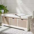 Bank tal-ħażna SAFAVIEH Fiorello bi 3 kxaxen u kuxxin - 47.3 W x 15 L x 19 H - 47Wx15Dx19H