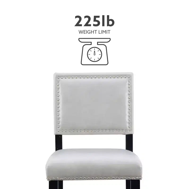 Sgabello da Bancone Senza Braccioli in Ecopelle, Altezza Fissa, 1 Posto – Grigio / Nero / Caramello