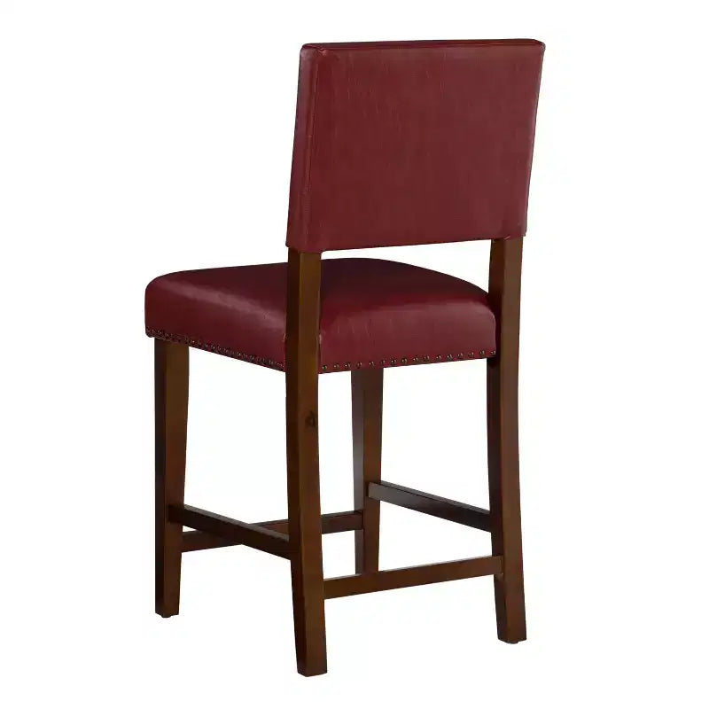 Sgabello da Bancone Senza Braccioli in Ecopelle, Altezza Fissa, 1 Posto – Grigio / Nero / Caramello