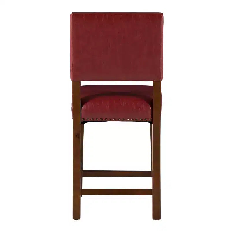 Sgabello da Bancone Senza Braccioli in Ecopelle, Altezza Fissa, 1 Posto – Grigio / Nero / Caramello
