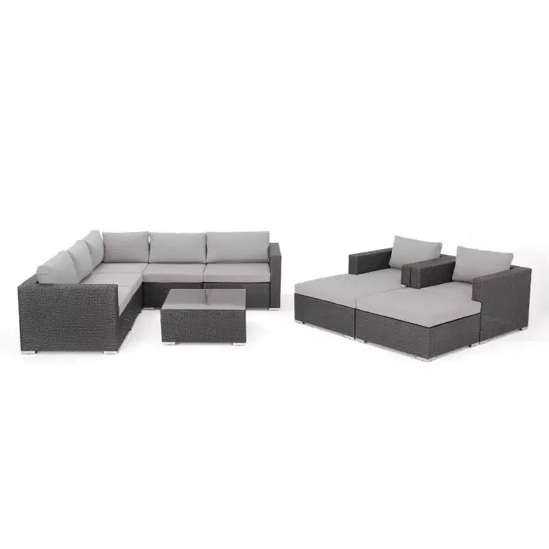 Divano componibile Santa Rosa 10 pezzi in vimini - Christopher Knight Home