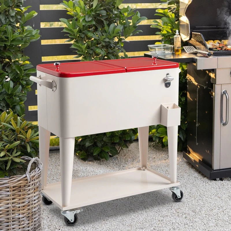 Frigo portatile in ferro verniciato da 80 QT con ripiano