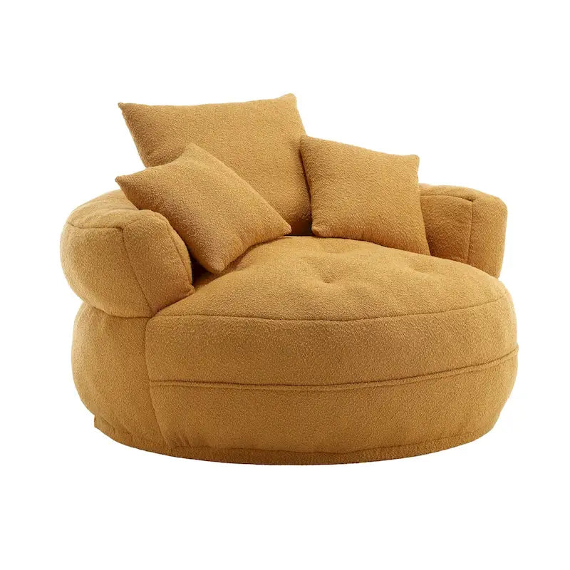 Round Lazy Sofa Chair ¨C White/Blue/Grey/Yellow/Orange/Rose Red/Navy/Green, Single & Couple Seat