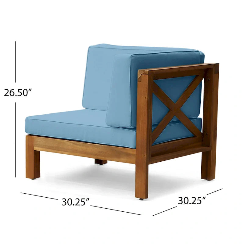 Set da conversazione da esterno Brava in legno di acacia, 6 pezzi, di Christopher Knight Home