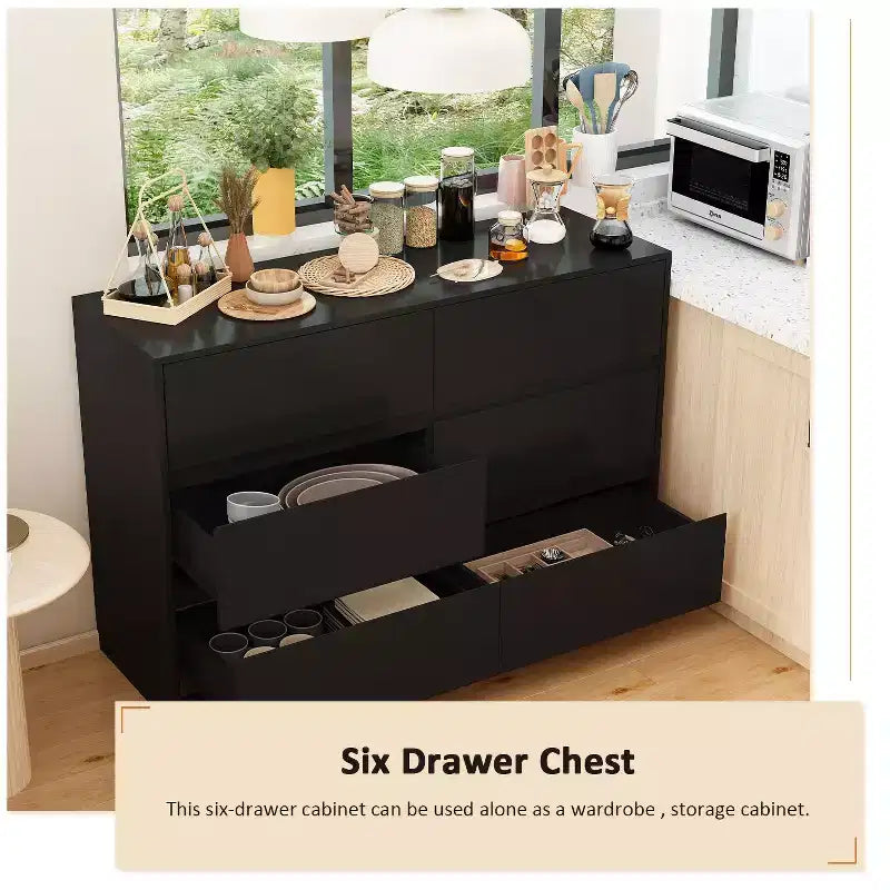 Credenza buffet girevole/estensibile intelligente con 6 cassetti, piano di lavoro estensibile, tappetino antiscivolo, tavolo da pranzo girevole, dispensa a isola da cucina