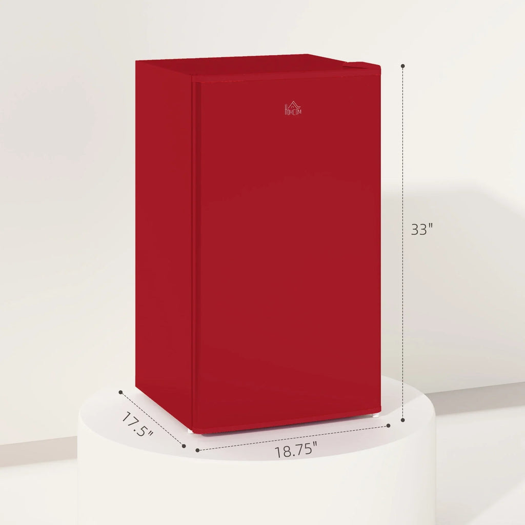 Mini frigorifero HOMCOM da 3,2 piedi cubi con congelatore, frigorifero compatto a una porta con termostato regolabile per camera da letto