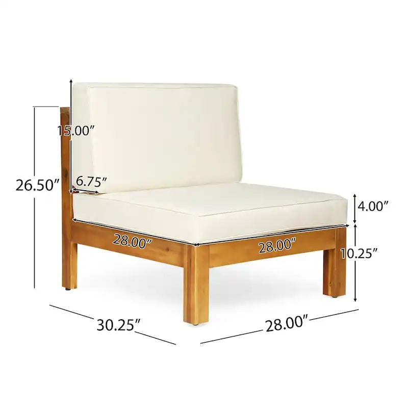 Set da conversazione da esterno Brava in legno di acacia, 6 pezzi, di Christopher Knight Home