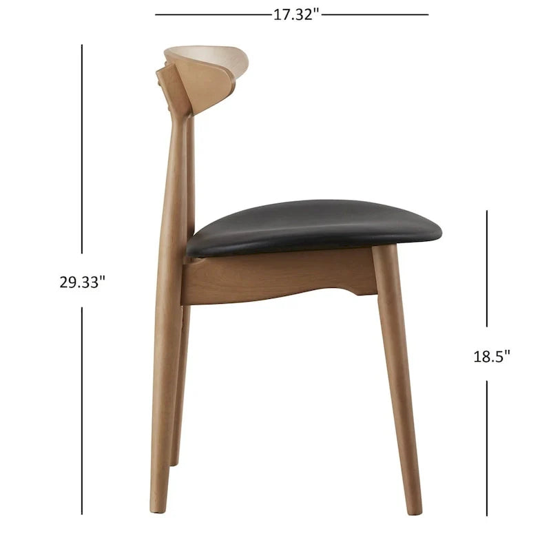 Set da pranzo affusolato in rovere norvegese e danese di iNSPIRE Q Modern