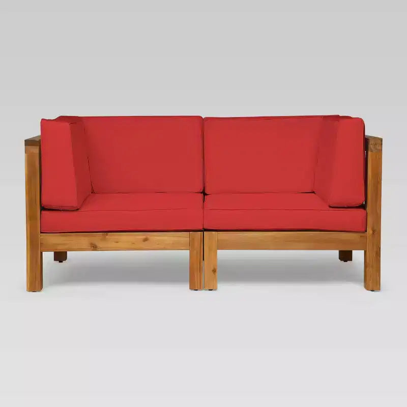 Divanetto modulare 2 pezzi in acacia Brava - Christopher Knight Home