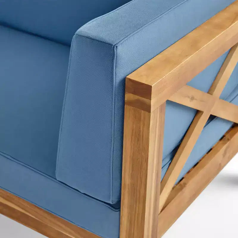 Brava Set Sezionale da Esterno 6 Pezzi in Legno di Acacia - Christopher Knight Home