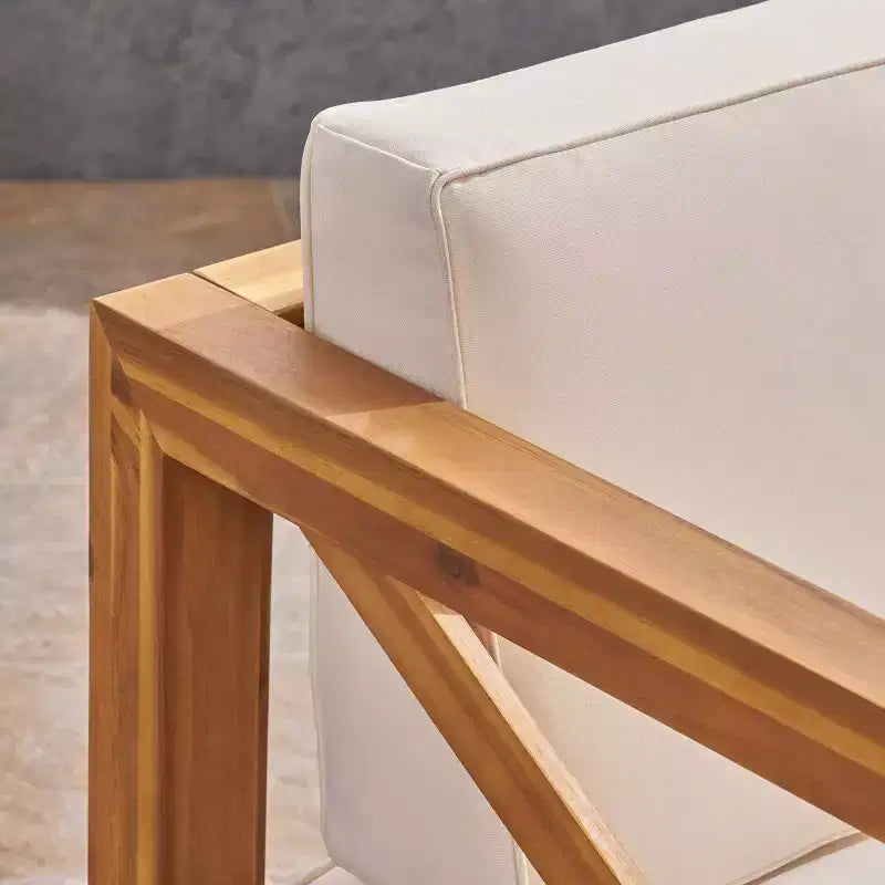 Brava Set Sezionale da Esterno 6 Pezzi in Legno di Acacia - Christopher Knight Home