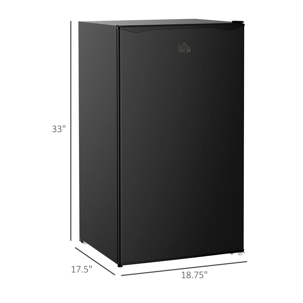 Mini frigorifero HOMCOM da 3,2 piedi cubi con congelatore, frigorifero compatto a una porta con termostato regolabile per camera da letto