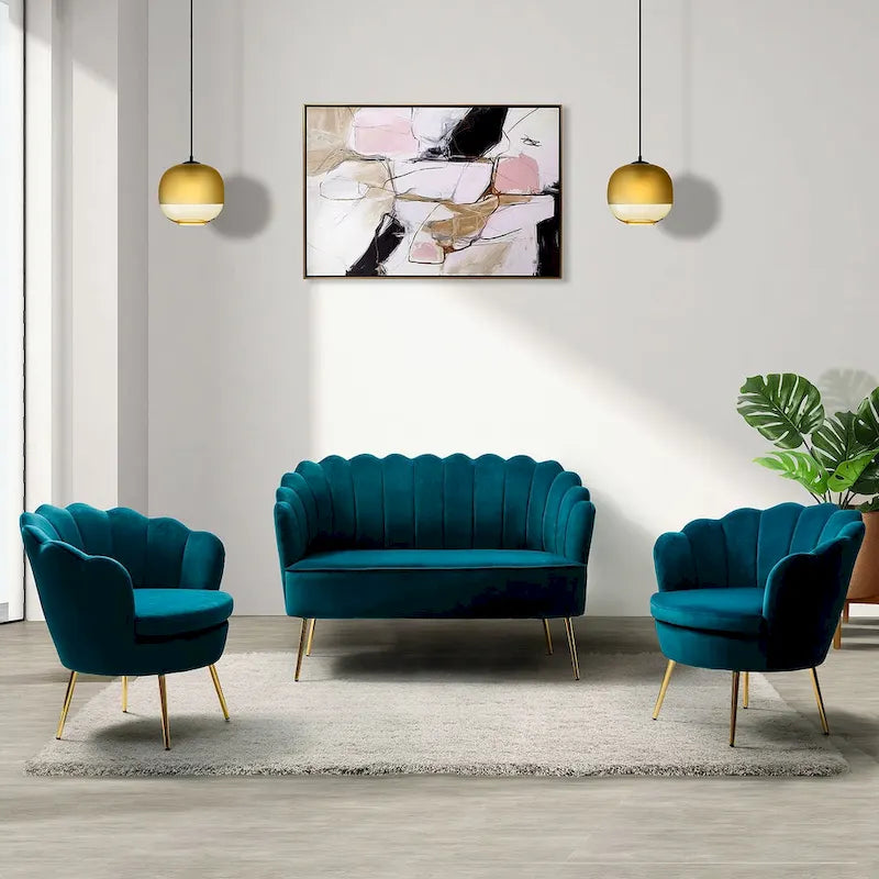 Set da soggiorno Xabier da 52 pollici, 3 pezzi, di HULALA HOME