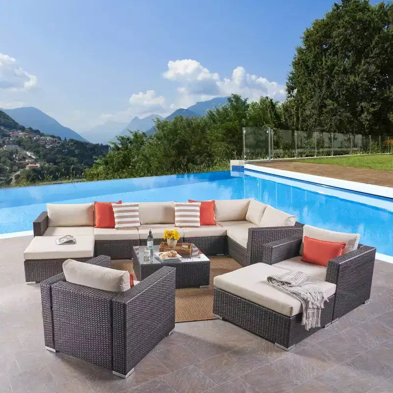 Set da 11 Pezzi in Vimini Santa Rosa - Christopher Knight Home