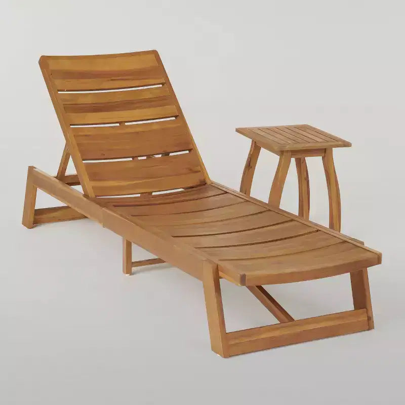 Set di 2 Chaise Lounge Mahalo in Legno di Acacia - Christopher Knight Home