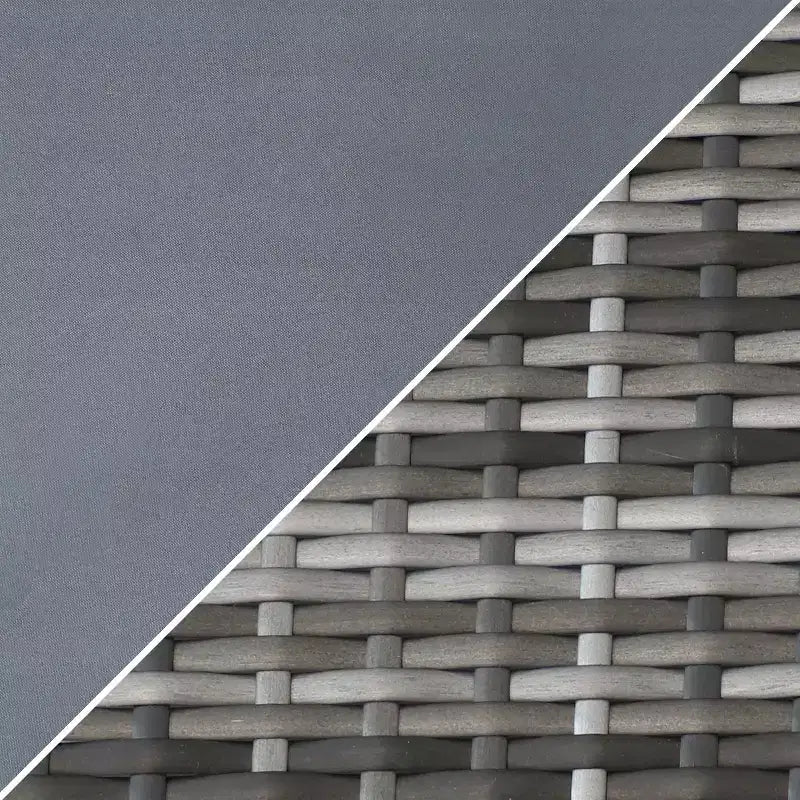 Set di mobili da esterno Ardfield Sunnydaze per conversazione, con divanetto, sedie e tavolo - Grigio e Grigio - 4 pezzi