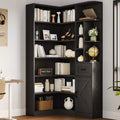 Librerija għall-kantuniera, 74 librerija għolja għall-kantuniera, librerija f'forma ta' L b'6 livelli, xkafef miftuħa u kxaxen tal-ħażna għas-salott jew l-uffiċċju tad-dar
