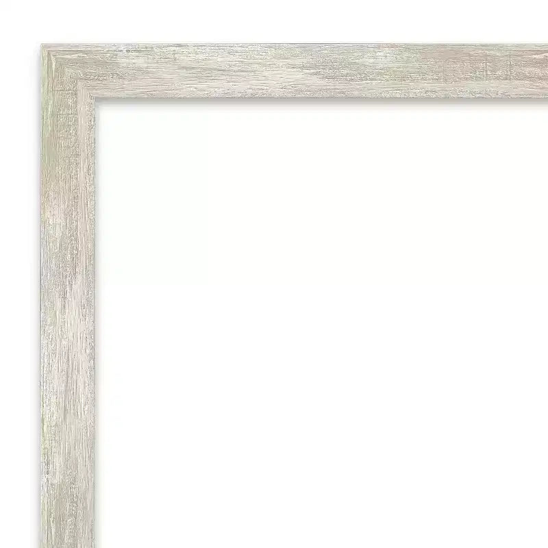 Specchio da parete stretto con cornice argento metallizzato, rettangolare, 1 persona