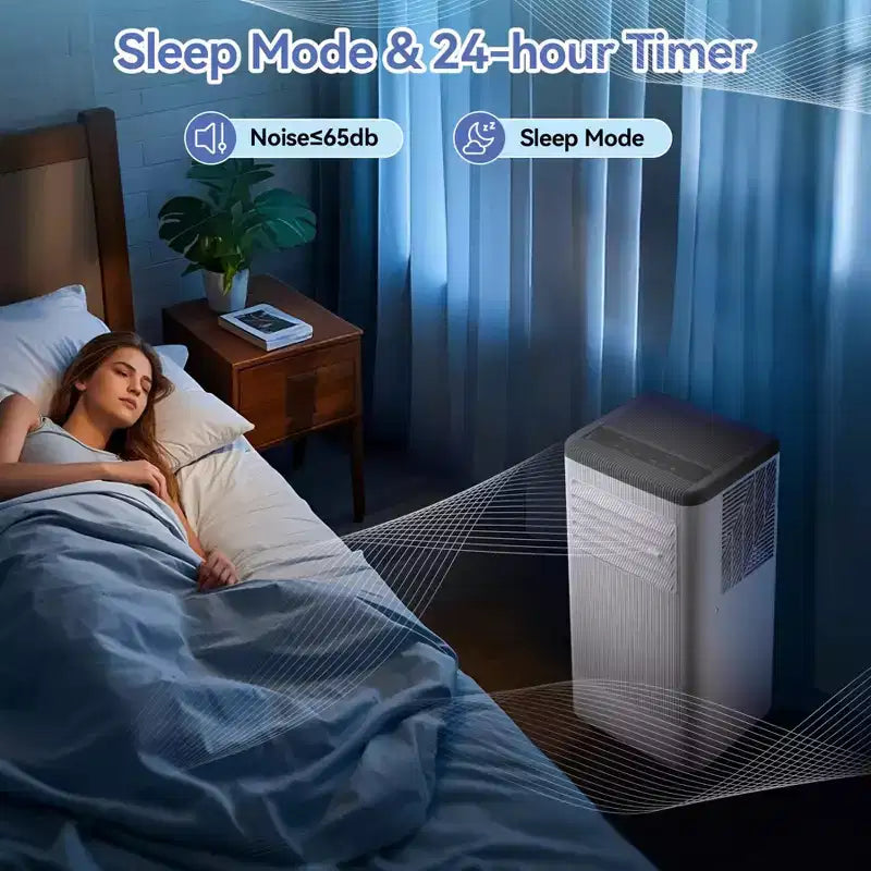 Condizionatori portatili, Flarhetoric da 10000 BTU per raffreddamento/ventilazione/deumidificazione 3 IN 1, unità portatile per ambienti di 560 SQ.FT, unità per ambienti a bassa rumorosità