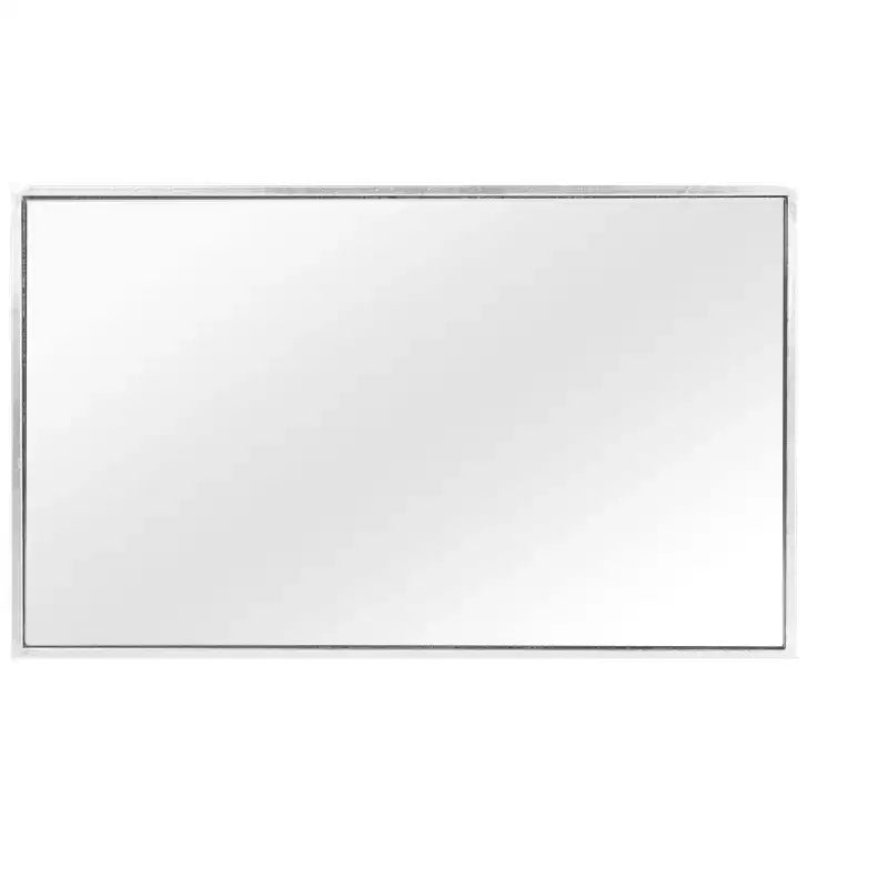 Tavolino d'appoggio rettangolare con ripiano in oro/bianco e argento/specchio, a 2 livelli, per 1 persona