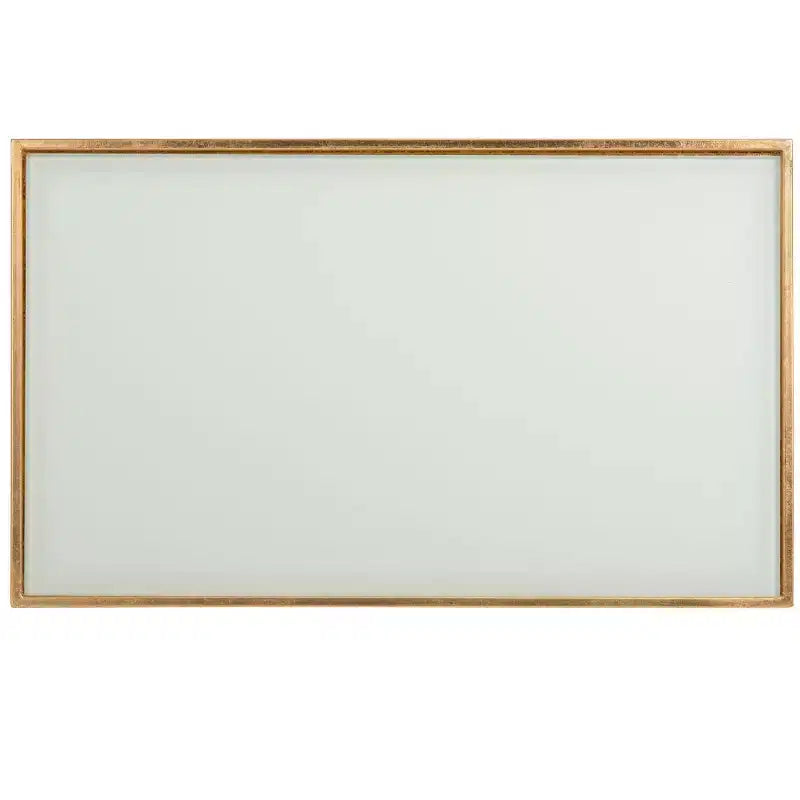 Tavolino d'appoggio rettangolare con ripiano in oro/bianco e argento/specchio, a 2 livelli, per 1 persona