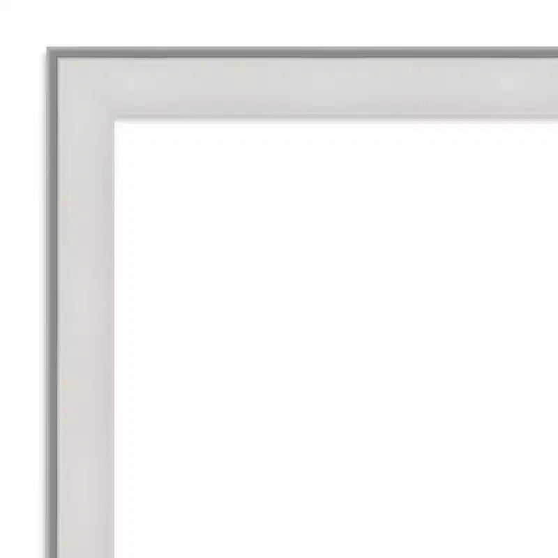 Specchio da terra/a parete rettangolare, argento/bianco, 1 persona, 74 x 165 cm