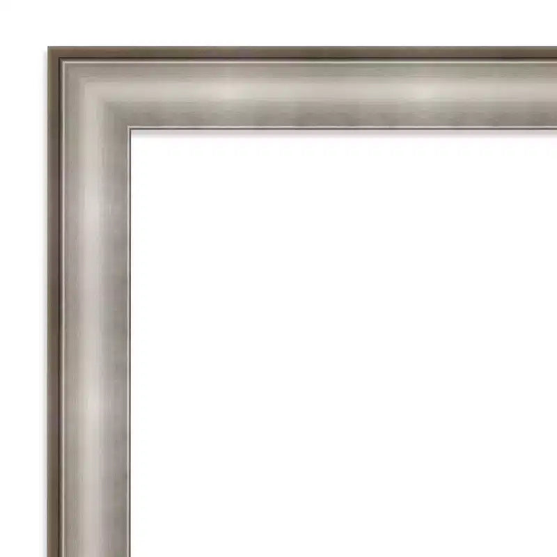 Specchio da terra/a parete rettangolare, argento/bianco, 1 persona, 74 x 165 cm