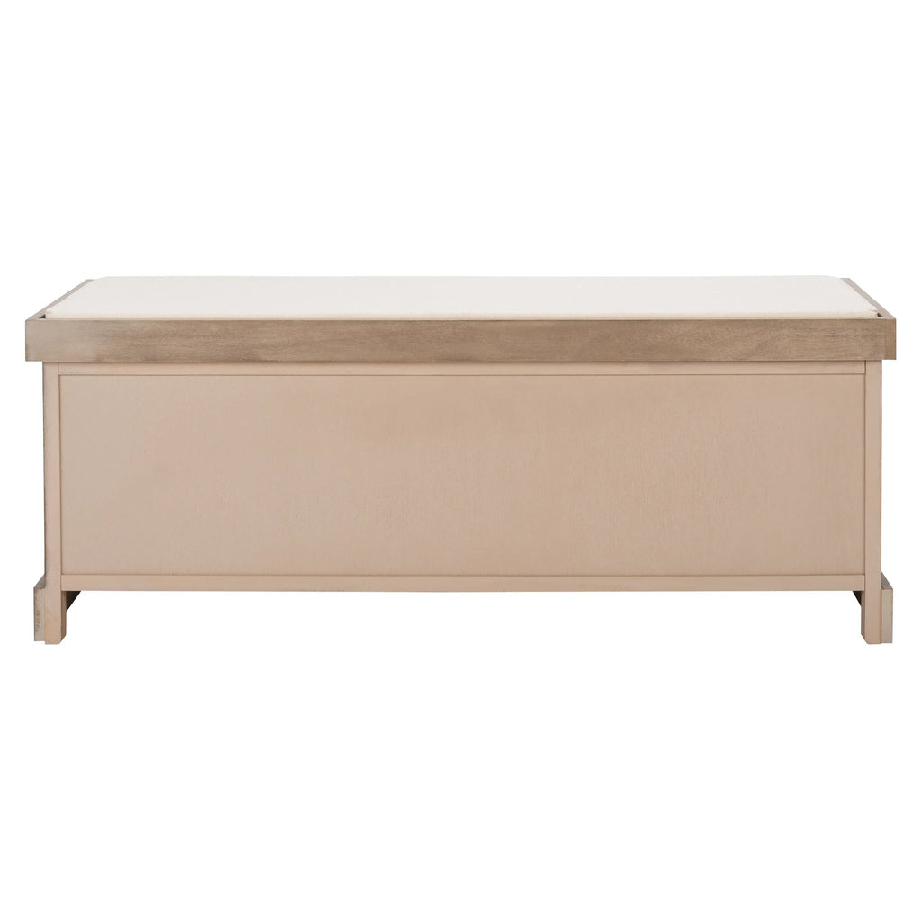 Bank tal-ħażna SAFAVIEH Fiorello bi 3 kxaxen u kuxxin - 47.3 W x 15 L x 19 H - 47Wx15Dx19H