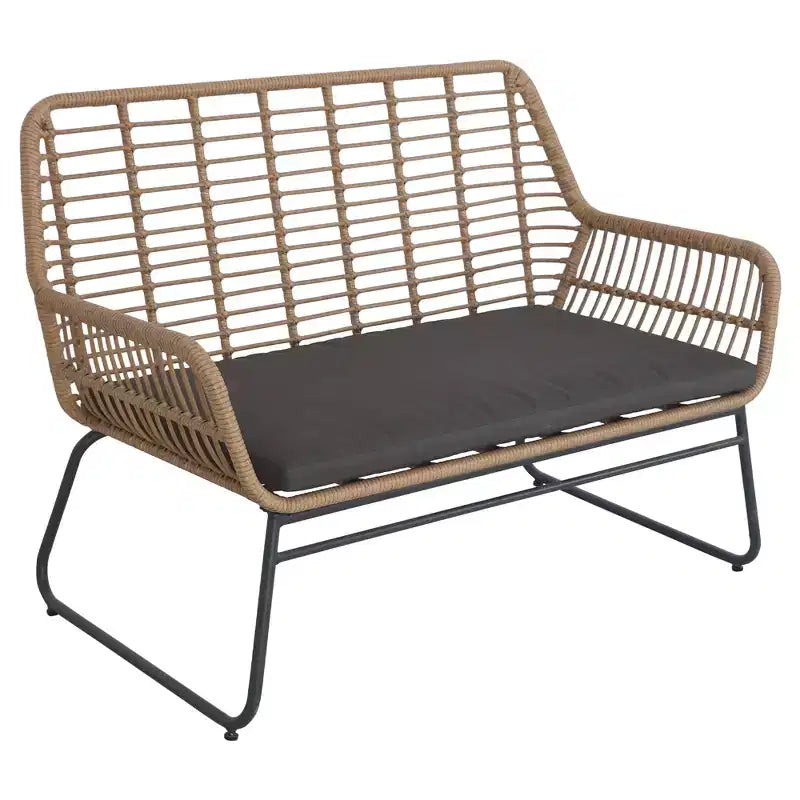 Northlight Set da Conversazione 4 pezzi in Rattan per Esterni Kingstown con Cuscini