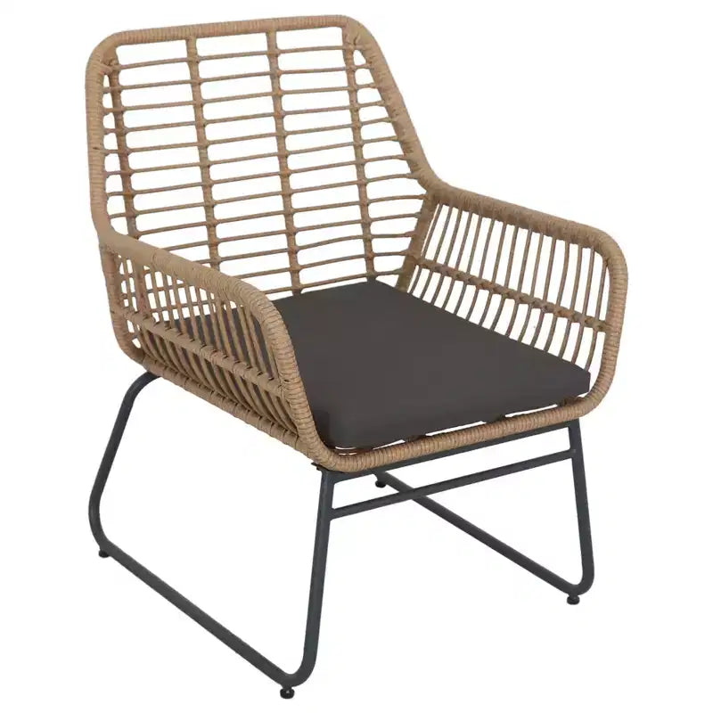 Northlight Set da Conversazione 4 pezzi in Rattan per Esterni Kingstown con Cuscini