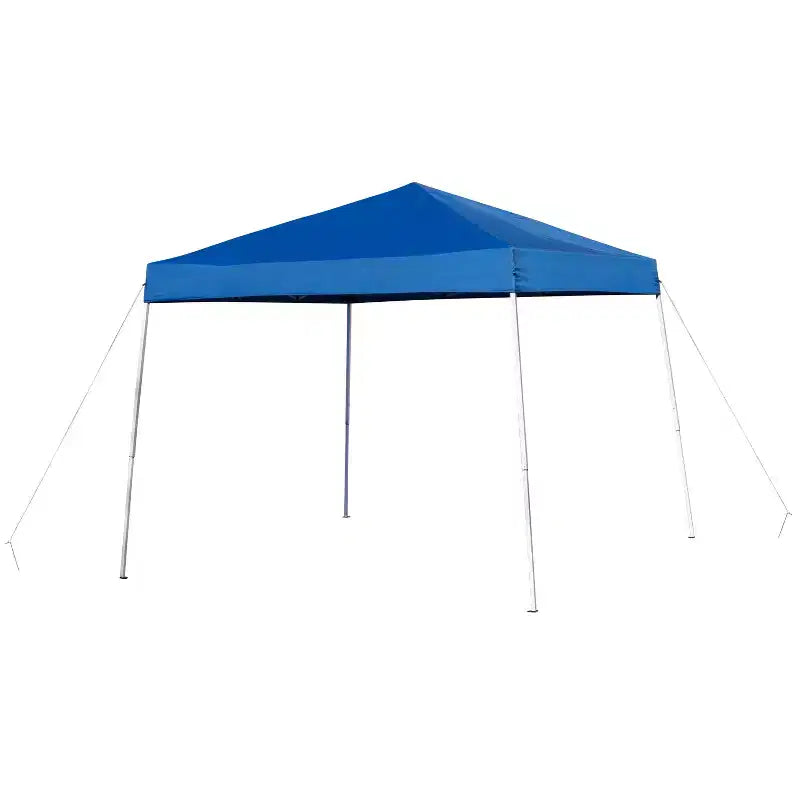 Set Tenda Portatile per Tailgate/Eventi Flash Furniture - Tenda con tettoia a scomparsa 2,4x2,4 m, Tavolo pieghevole a metà 1,8 m, Set di 4 sedie pieghevoli