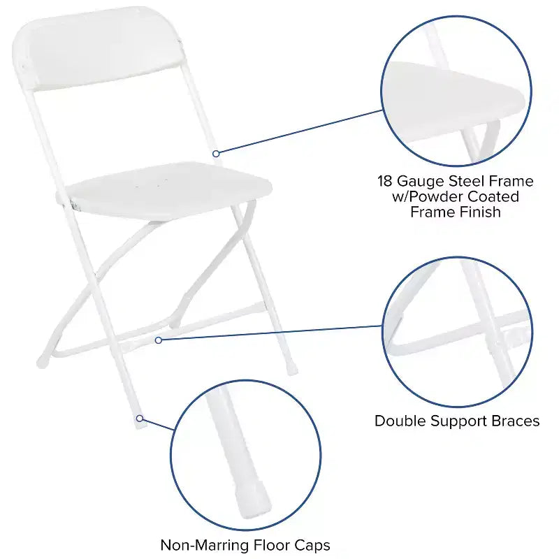 Set Tenda Portatile per Tailgate/Eventi Flash Furniture - Tenda con tettoia a scomparsa 2,4x2,4 m, Tavolo pieghevole a metà 1,8 m, Set di 4 sedie pieghevoli