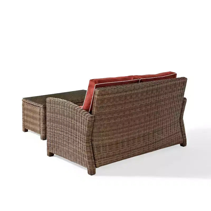 Divano e tavolino da caffè in vimini per esterni Bradenton - Crosley