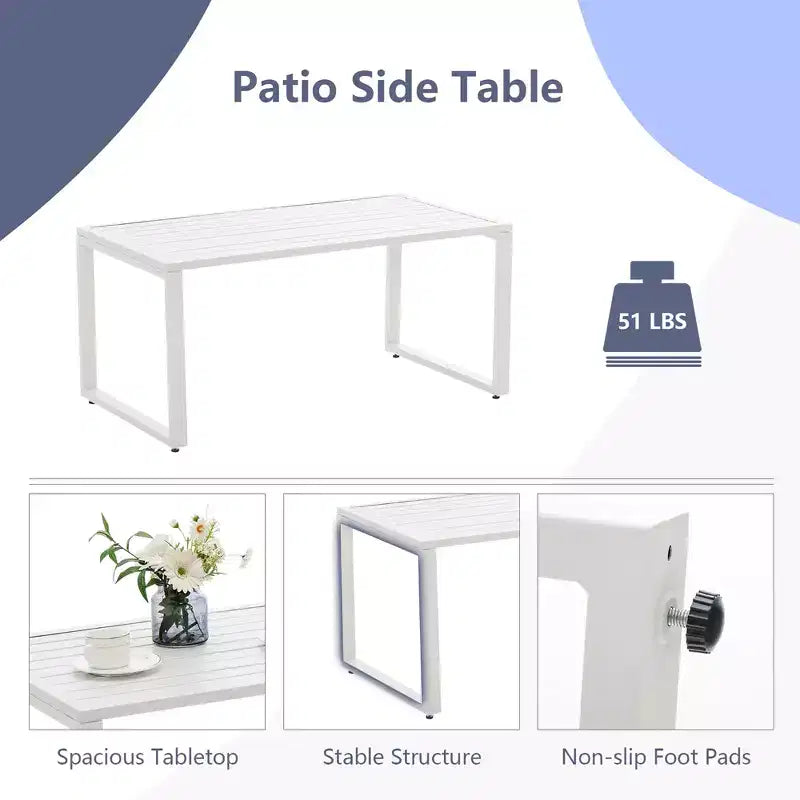 Costway Set Divano da Giardino 4 Pezzi con Braccioli e Cuscini
