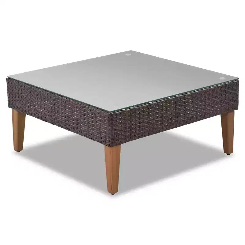 Set Divani da Esterno in Rattan 4 Pezzi, Divano Angolare da Patio con Cuscini Colorati - ModernLuxe