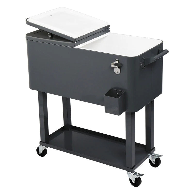 Frigo portatile in ferro verniciato da 80 QT con ripiano