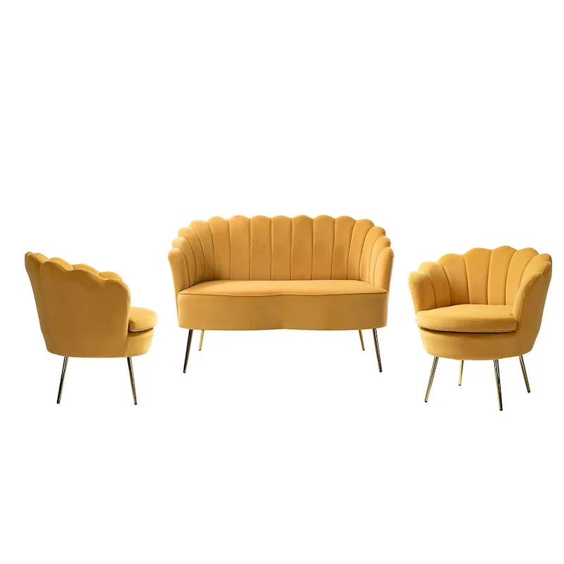 Set da soggiorno Xabier da 52 pollici, 3 pezzi, di HULALA HOME