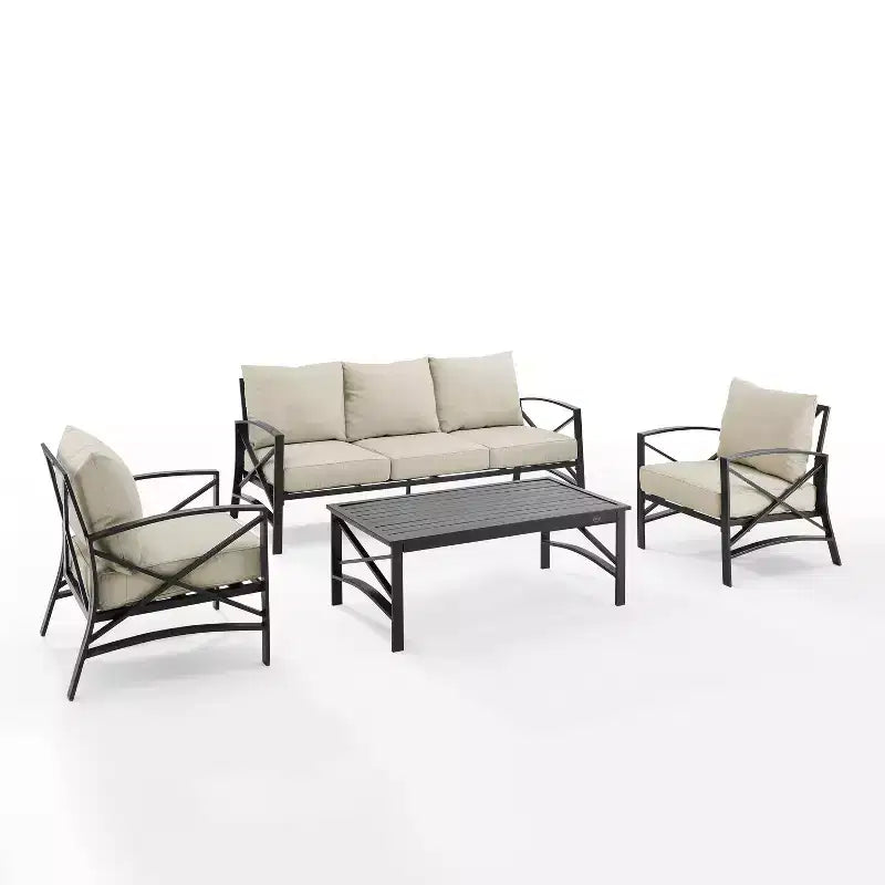 Set Divano da Esterno Kaplan 4pz Crosley