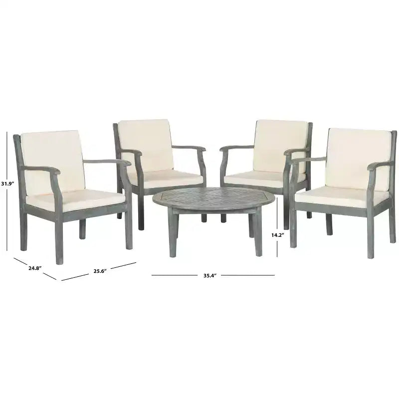Set da Salotto da Esterno/Interno Anaheim 5 Pezzi - PAT6718 - Safavieh