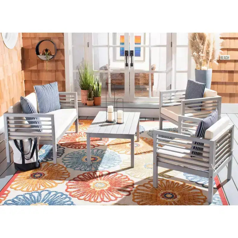 Set da patio Alda 4 pezzi - Per interni/esterni - PAT7033 - Safavieh
