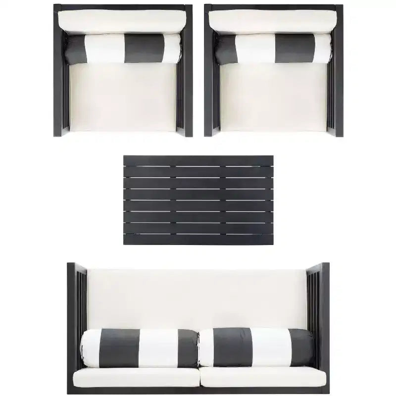 Set da patio Alda 4 pezzi - Per interni/esterni - PAT7033 - Safavieh