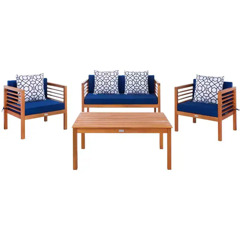 Set da patio Alda 4 pezzi - Per interni/esterni - PAT7033 - Safavieh
