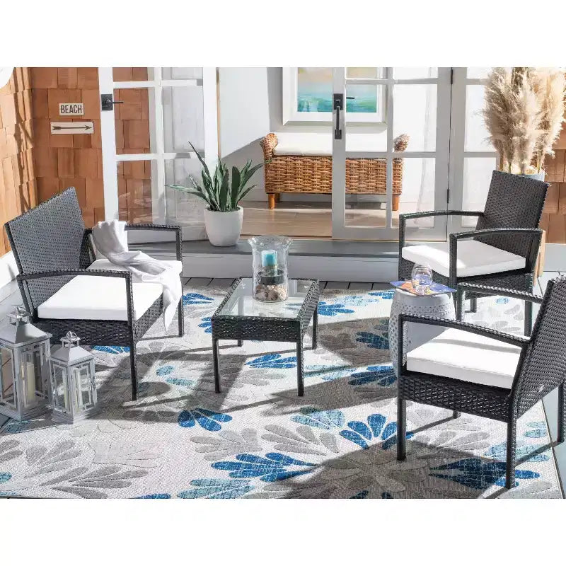 Set da Salotto Bassey 4 Pezzi - Interno/Esterno - PAT7507 - Safavieh