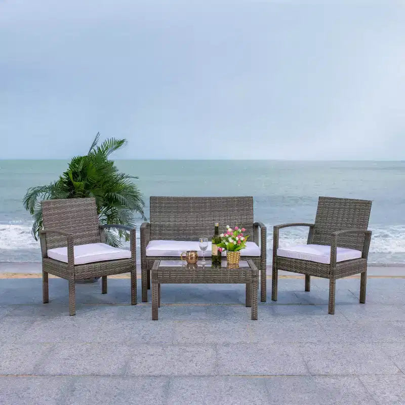 Set da Salotto Bassey 4 Pezzi - Interno/Esterno - PAT7507 - Safavieh