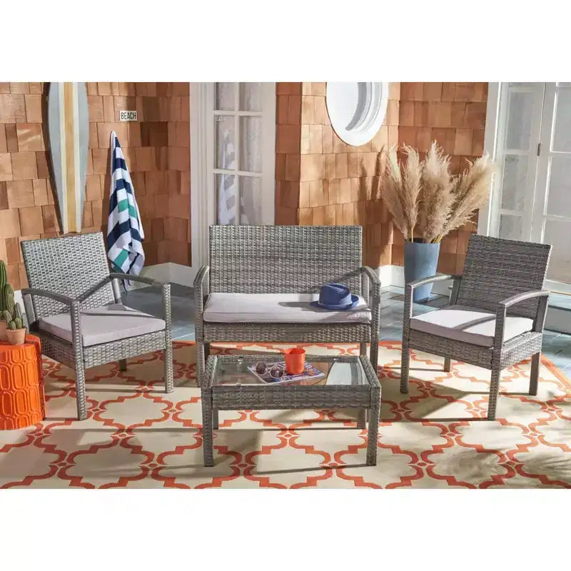 Set da Salotto Bassey 4 Pezzi - Interno/Esterno - PAT7507 - Safavieh