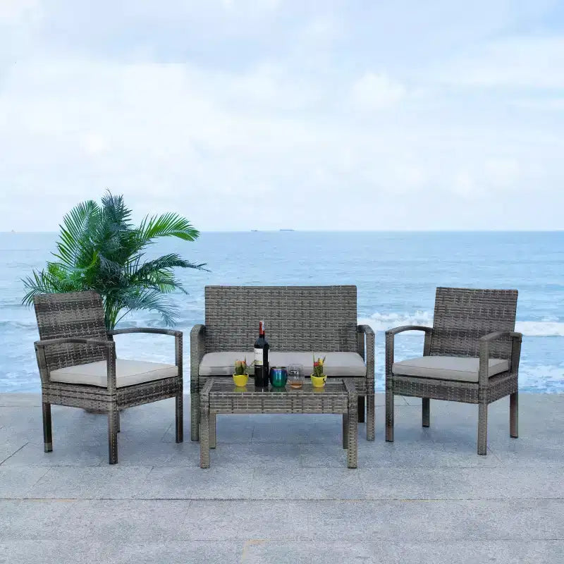 Set da Salotto Bassey 4 Pezzi - Interno/Esterno - PAT7507 - Safavieh