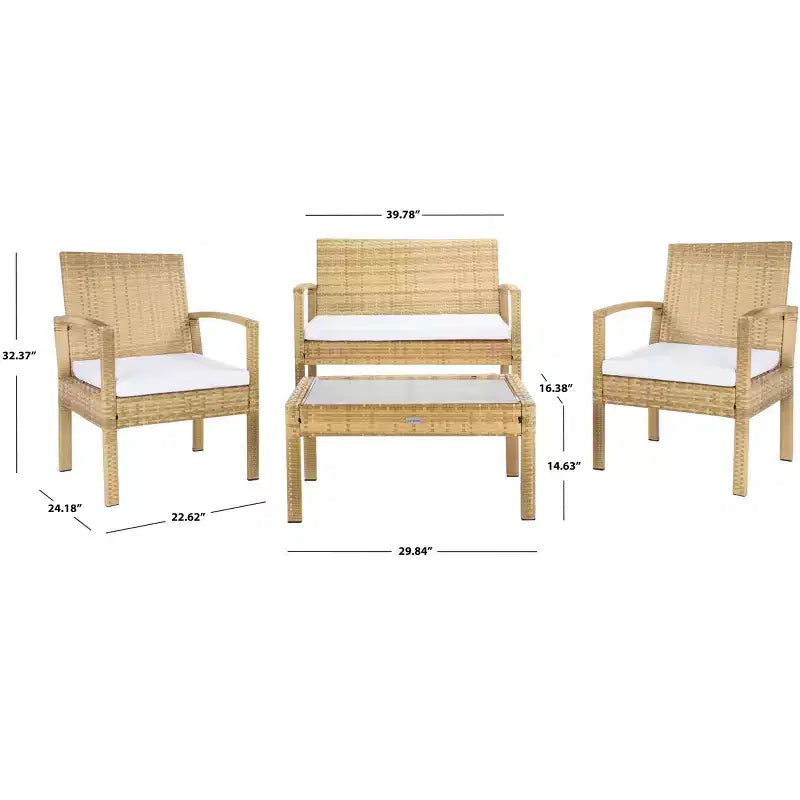 Set da Salotto Bassey 4 Pezzi - Interno/Esterno - PAT7507 - Safavieh