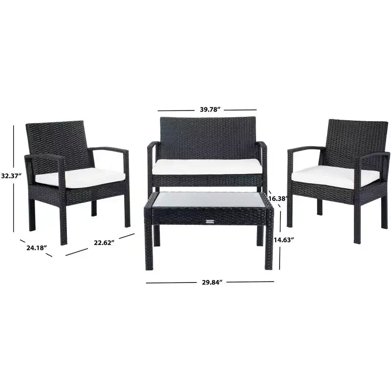 Set da Salotto Bassey 4 Pezzi - Interno/Esterno - PAT7507 - Safavieh