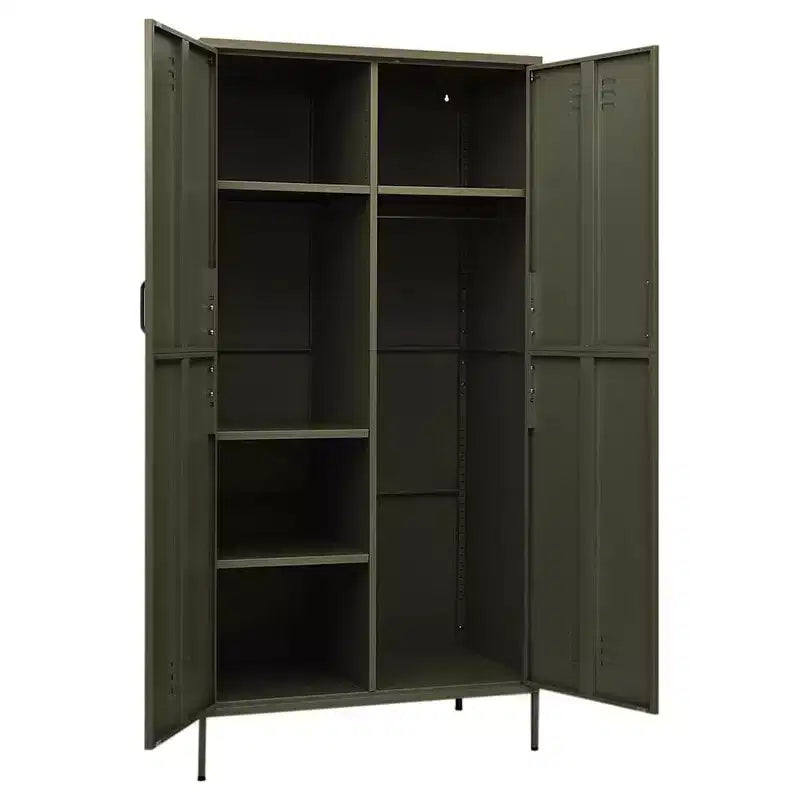 Guardaroba vidaXL verde oliva 35.4x19.7x70.9 in acciaio